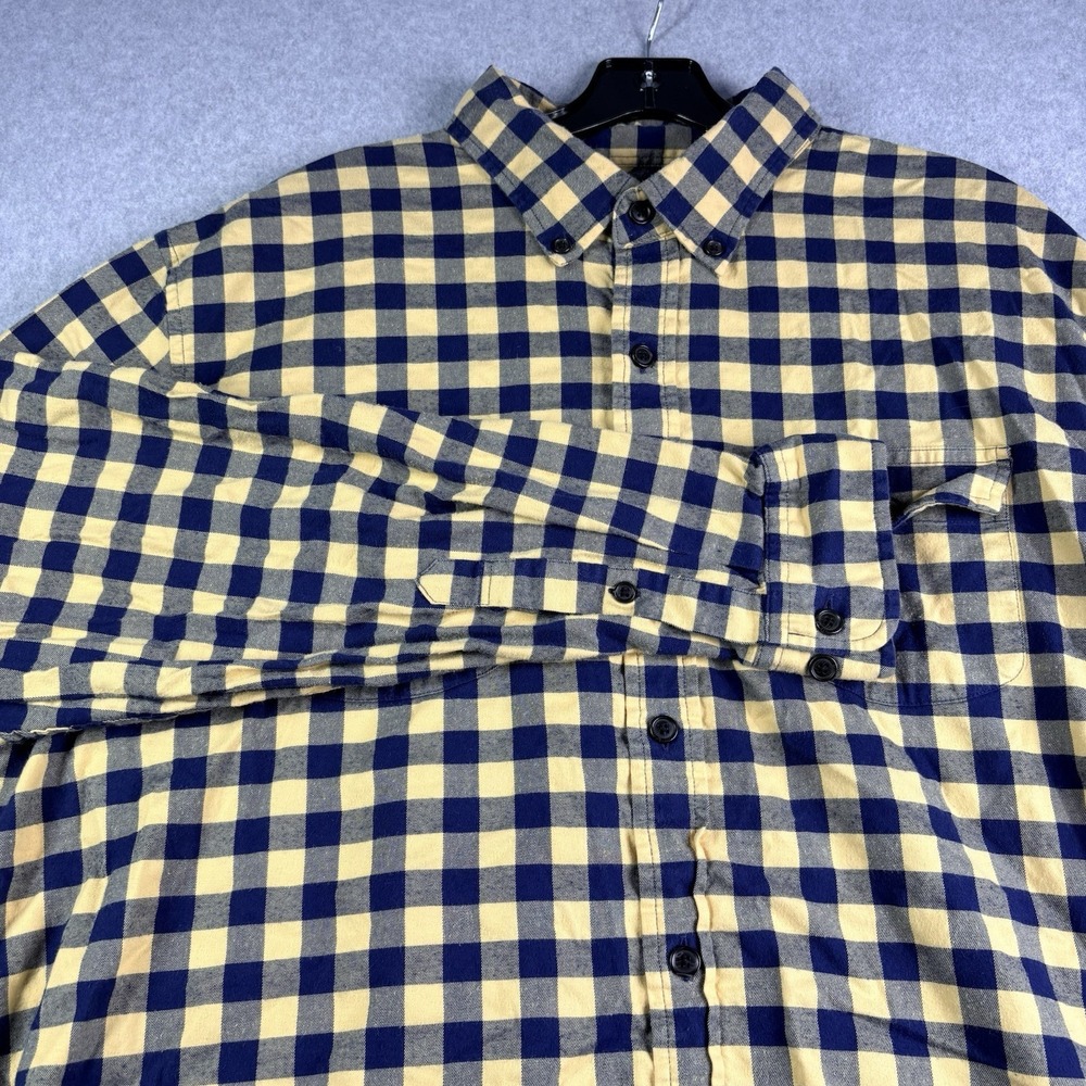 Lands End Traditional Fit Plaid Flannel Shirt Men's XL Button Down Long Sleeve